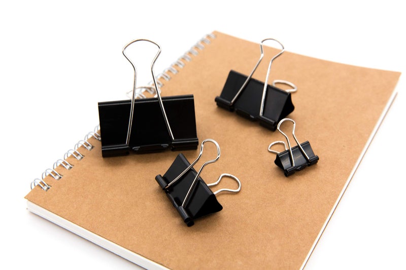 DSTELIN Binder Clips Paper Clamps Assorted Sizes 100 Count (Black), X Large, Large, Medium, Small, X Small and Micro, 6 Sizes in One Pack, Meet Your Different Using Needs. - Image 4